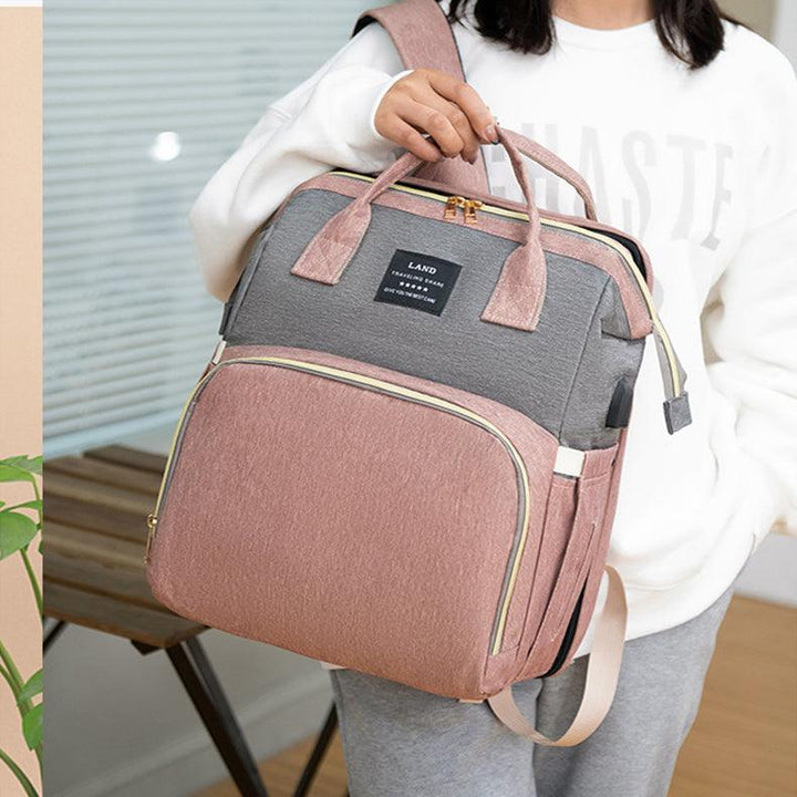 New Mummy Baby Crib Backpack Large Capacity Out Milk Insulated Bag Women - Mamofa Global Store