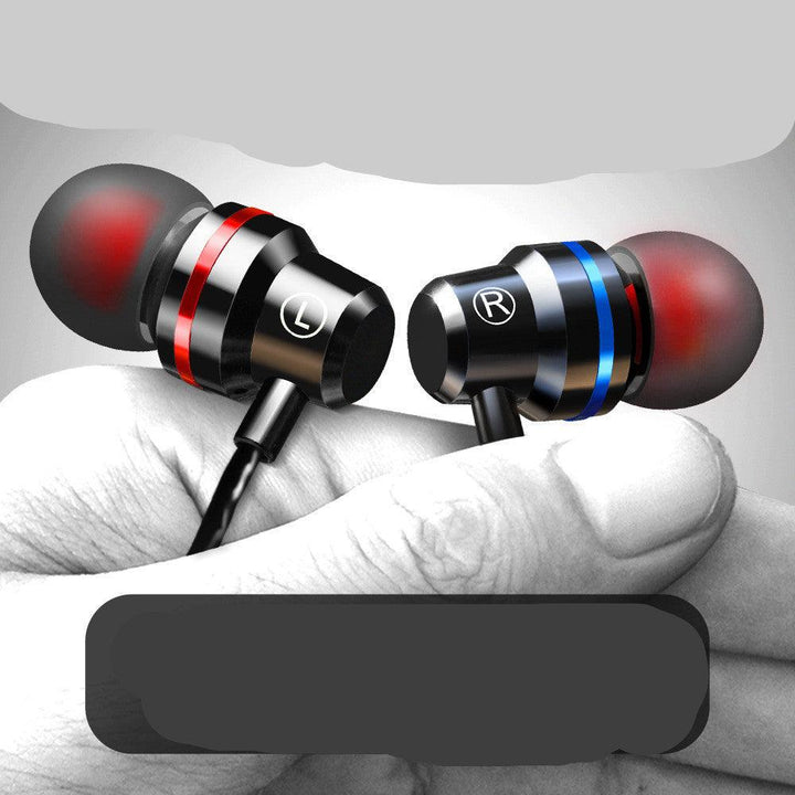 Metal Headphones Heat Tone In-ear Mobile Phone Headphones - Mamofa Global Store