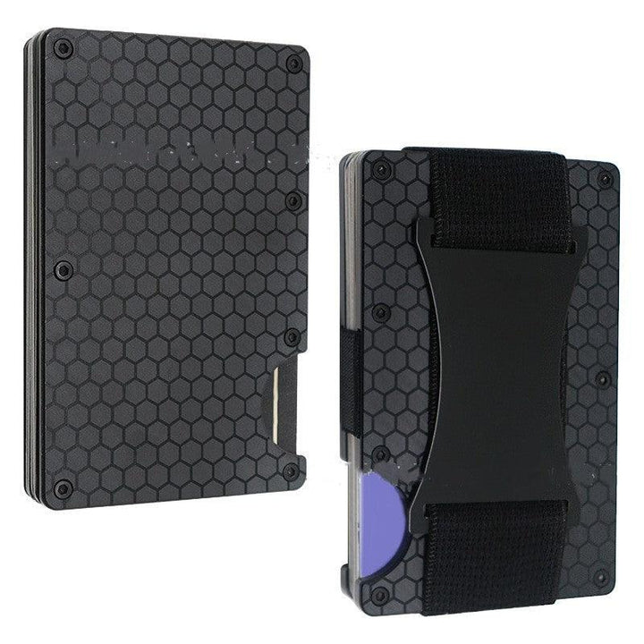 Metal Card Wrapped Carbon Fiber Wallet RFID Anti-theft Brush - Mamofa Global Store