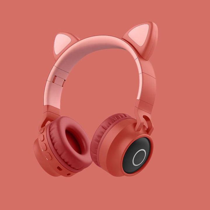 LED Light Cat Ear Headphones Wireless Bluetooth 5.0 Headset Portable Foldable Kids Headphone With Microphone Best Gift - Mamofa Global Store