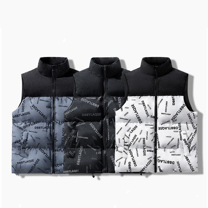 Men's Winter Stitching Sleeveless Cotton Coat - Mamofa Global Store