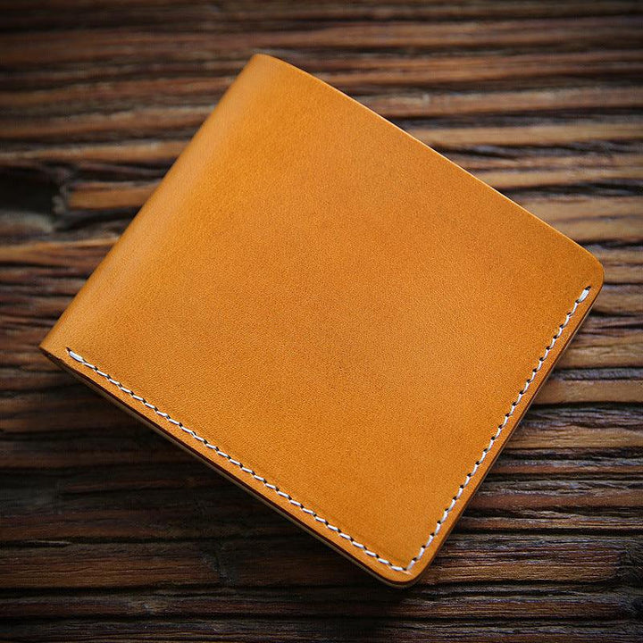 Men's Fashion Handmade Vintage First Layer Cowhide Short Money Clip - Mamofa Global Store