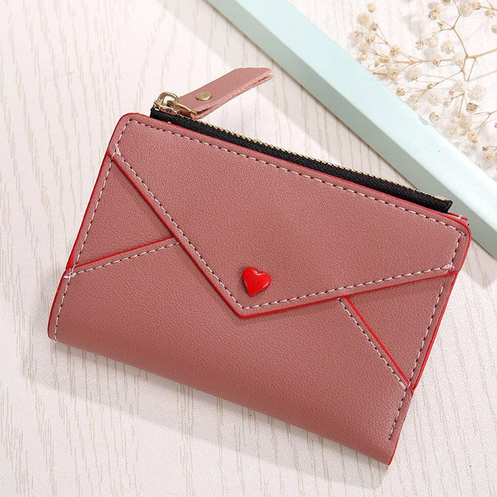 Heart-shaped Short Women's Pu Card Bag - Mamofa Global Store