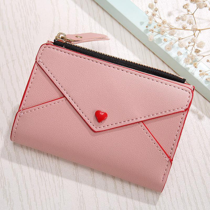 Heart-shaped Short Women's Pu Card Bag - Mamofa Global Store