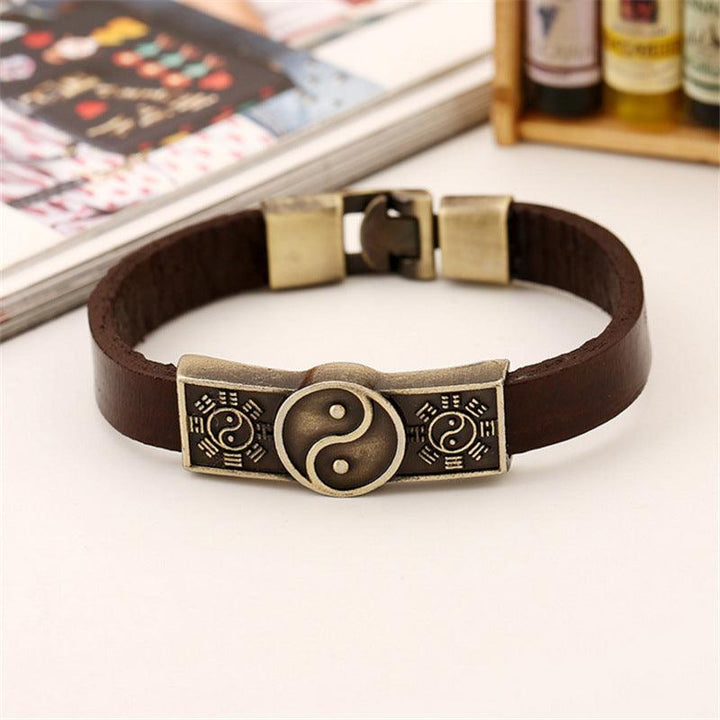 Women's Fashion Retro Alloy Cattle Leather Bracelet - Mamofa Global Store