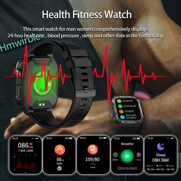 Full Touch Smart Watch Blood Pressure Oxygen MK66 Smart Watch Band - Mamofa Global Store