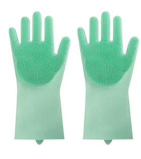 Silicone Heat-resistant Cleaning Brush Scrubbing Gloves - Mamofa Global Store