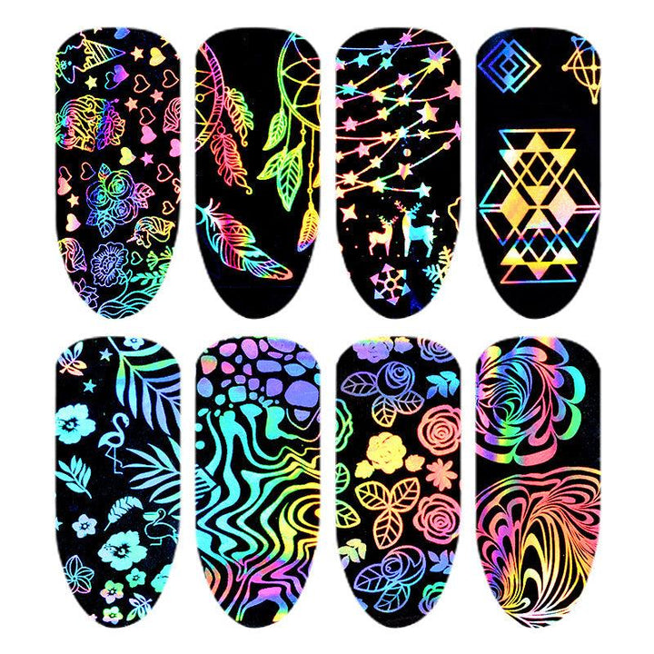 Nail Laser Star Sticker Thermal Transfer Nail Decals Symphony Star Paper - Mamofa Global Store