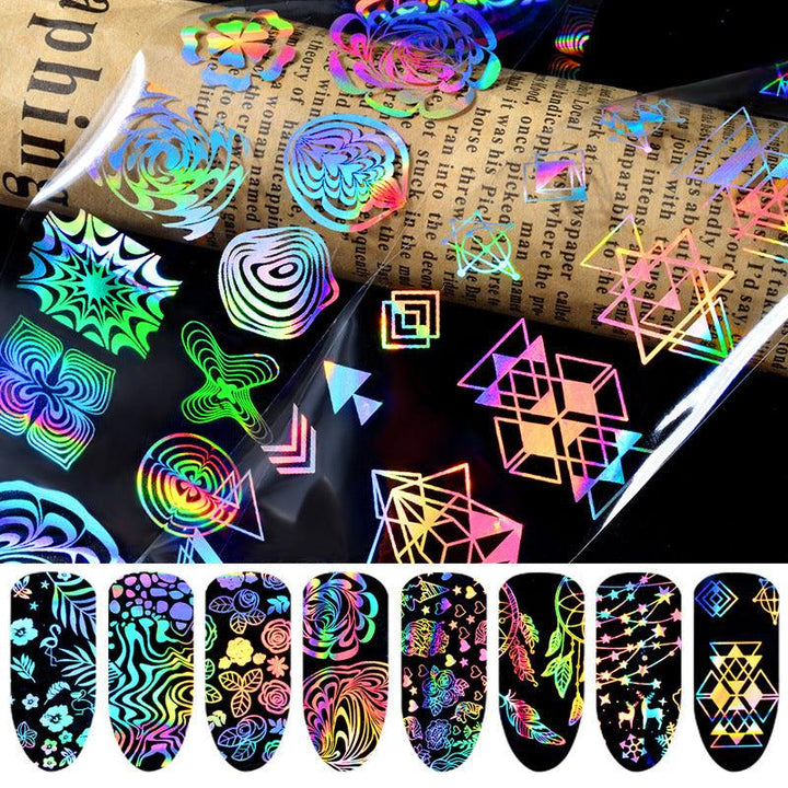 Nail Laser Star Sticker Thermal Transfer Nail Decals Symphony Star Paper - Mamofa Global Store