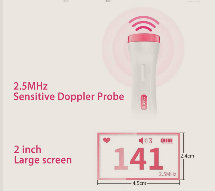 Fetal Heart Rate Monitor Home Pregnancy Baby Fetal Sound Heart Rate Detector - Mamofa Global Store