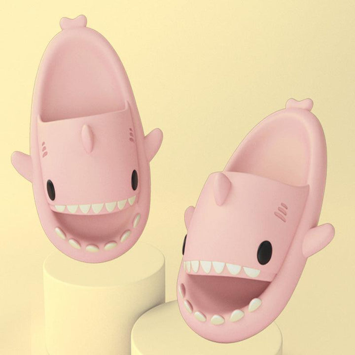 Adult's Slippers Indoor Outdoor Funny Shark Cartoon - Mamofa Global Store