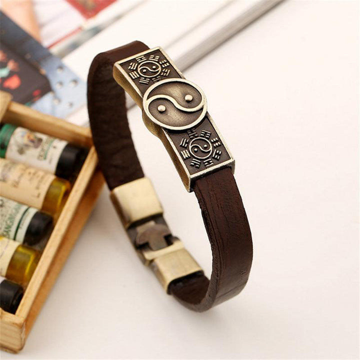 Women's Fashion Retro Alloy Cattle Leather Bracelet - Mamofa Global Store