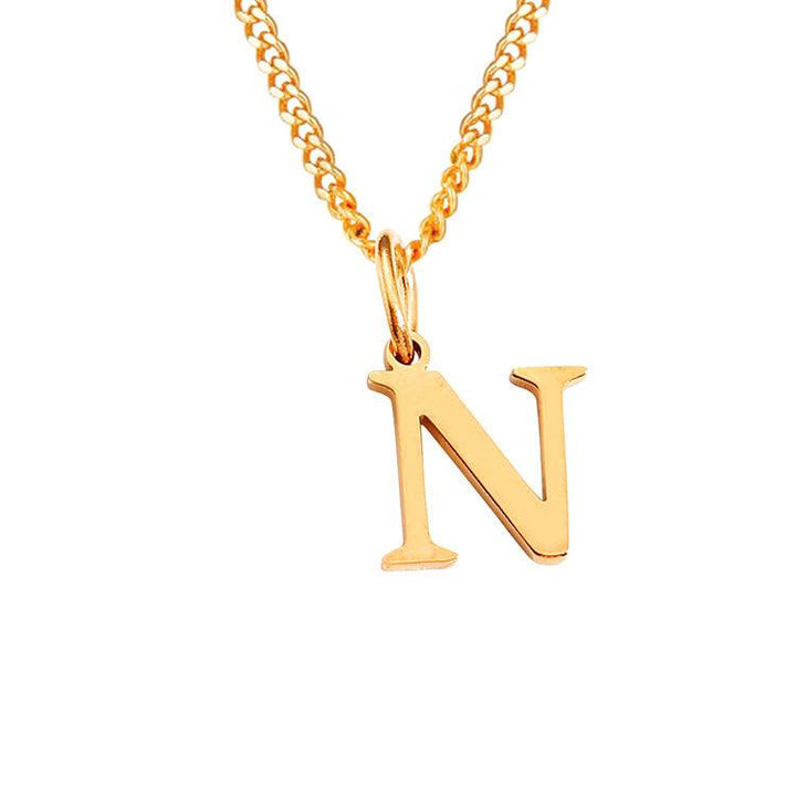 26 Letters All-Match 14K Stainless Steel Necklace - Mamofa Global Store