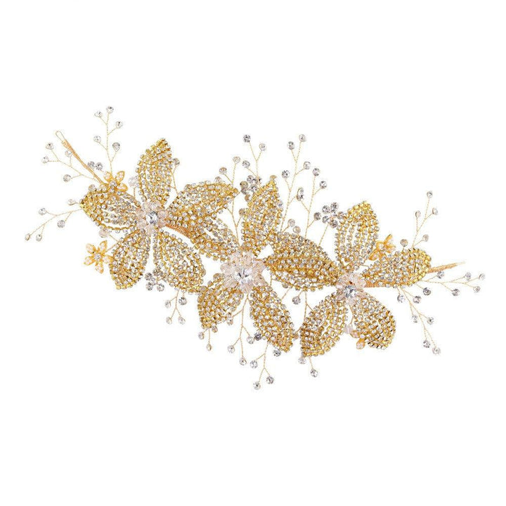 Flower Rhinestone Hair Accessories Bridal Wedding Hair Band - Mamofa Global Store