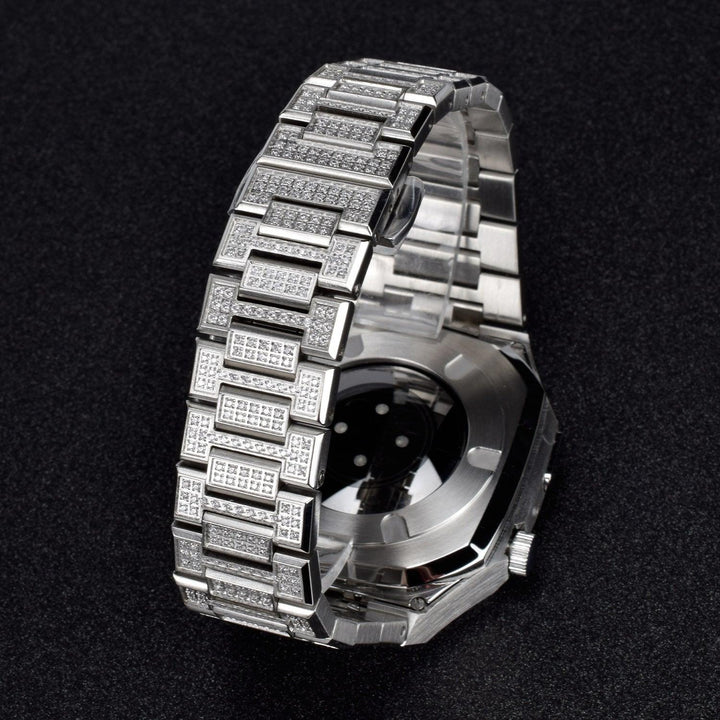 Stainless Steel Full Diamond Modified Watch Protective Case - Mamofa Global Store