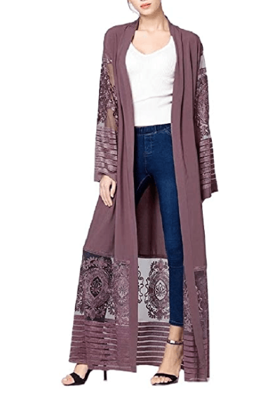 Fashion Women's Embroidered Cardigan Robe Dubai Tour - Mamofa Global Store