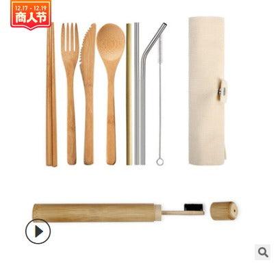 Portable Bamboo Tableware 6-Piece Set - Mamofa Global Store