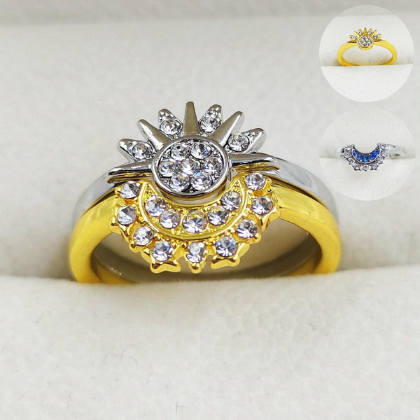 Sun And Moon Rings Couple Rhinestones Ring For Love Valentine's Day Jewelry - Mamofa Global Store