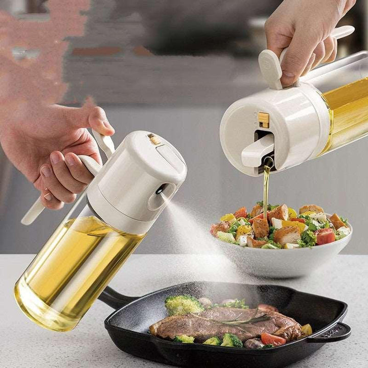 2 In 1 Oil Sprayer Bottle BBQ Cooking Oil Dispenser Olive Oil Pourers Sprayer Kitchen Baking Oil Mister Vinegar Bottle - Mamofa Global Store