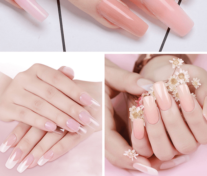 Cross-border Solid-state Extension Glue Matching Piece A Crystal Transparent False Nail 100 Piece Box Nail Extension Glue - Mamofa Global Store