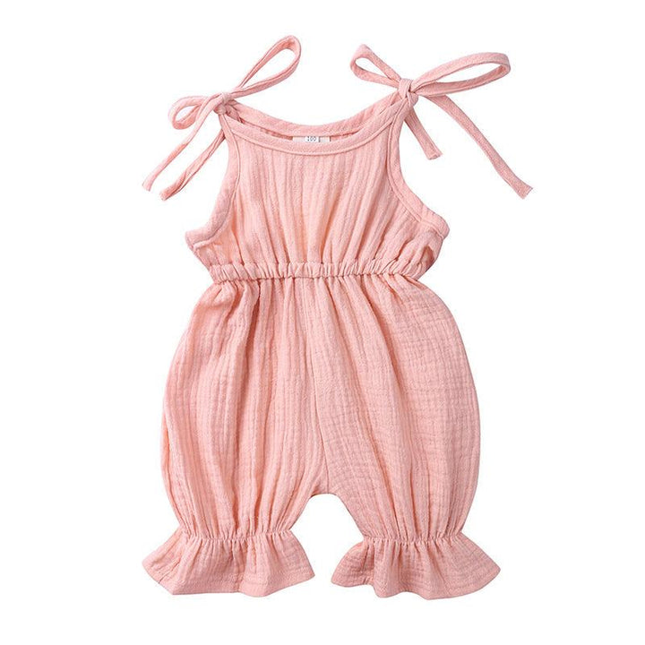 New Arrivals Newborn Toddler Baby Girls Sleeveless Solid Romper Jumpsuit Outfit - Mamofa Global Store