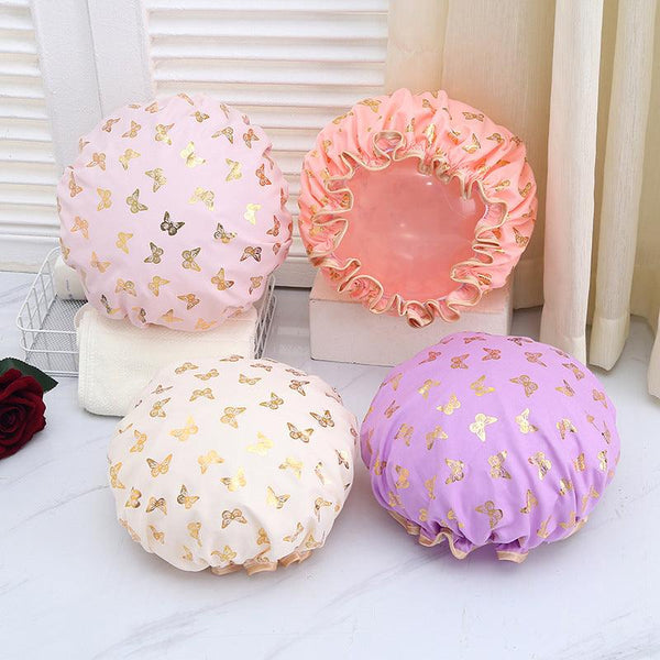 Gold-plated Bow Shower Cap Shower - Mamofa Global Store