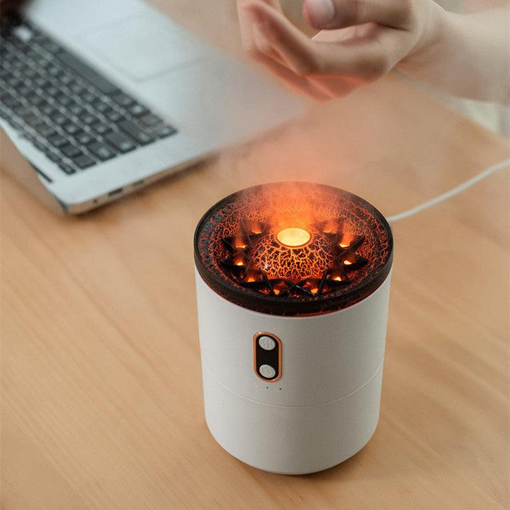 Volcanic Flame Aroma Essential Oil Diffuser USB Portable Jellyfish Air Humidifier Night Light Lamp Fragrance Humidifier - Mamofa Global Store