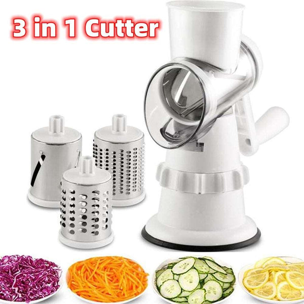 3 In 1 Vegetable Slicer Manual Kitchen Accessories Grater For Vegetable Cutter Round Chopper Mandolin Shredder Potato Home Kitchen Supplies Kitchen Gadgets - Mamofa Global Store