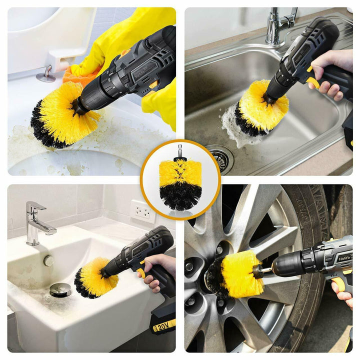 Drill Brush Set Power Scrubber Brushes for Car Wash Cleaning Carpet Tile Grout - Mamofa Global Store