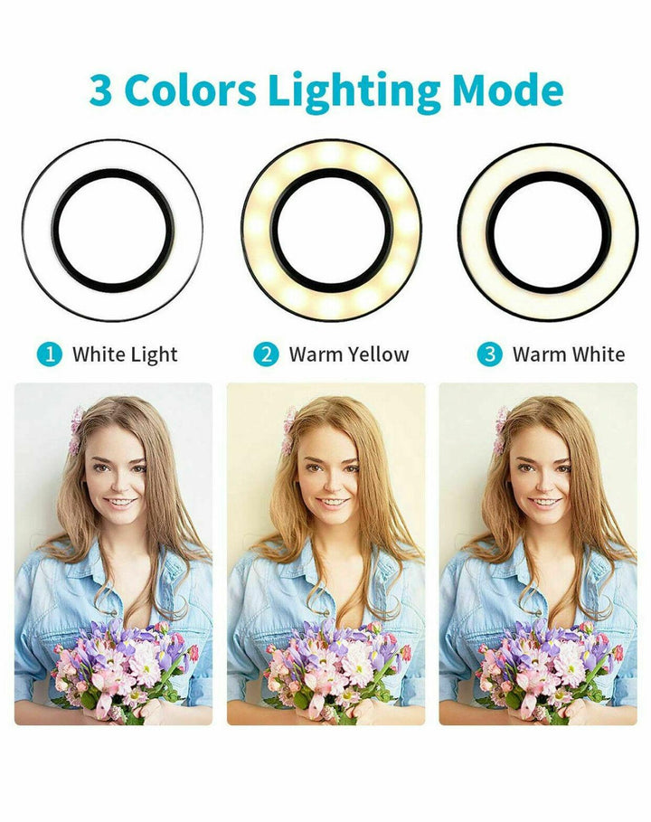 LED Selfie Ring Light With Cell Phone Holder Stand For Live Stream And Makeup - Mamofa Global Store
