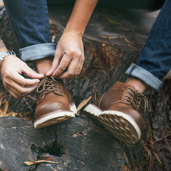 Men's Middle Top Working Wear Retro Desert Boots - Mamofa Global Store