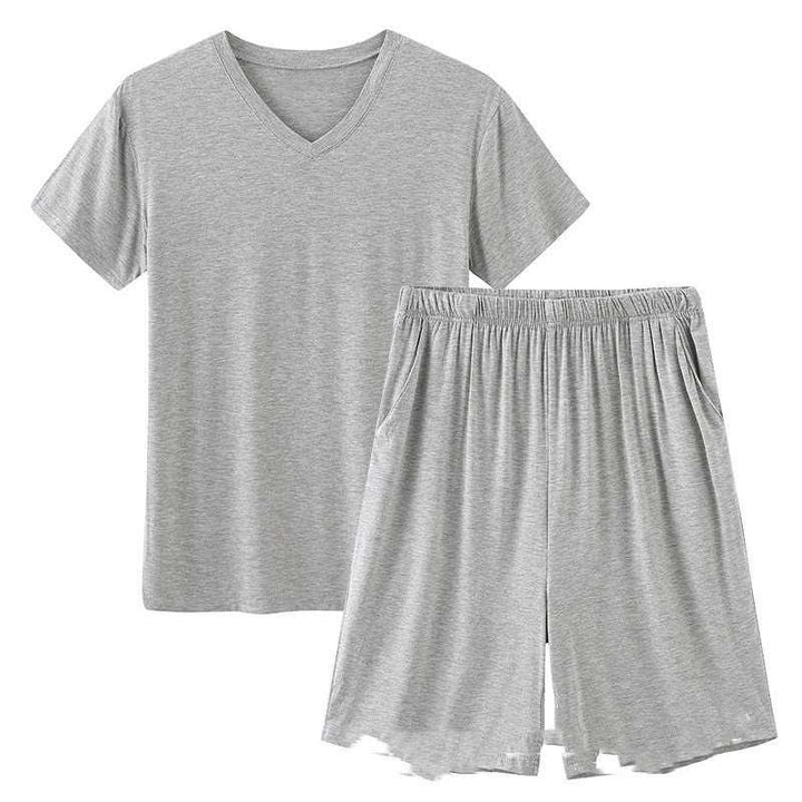 Modal Pajamas Men's Summer Shorts Short Sleeve - Mamofa Global Store