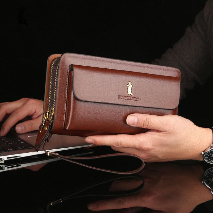 Men's Fashion Business Zipper Wallet - Mamofa Global Store