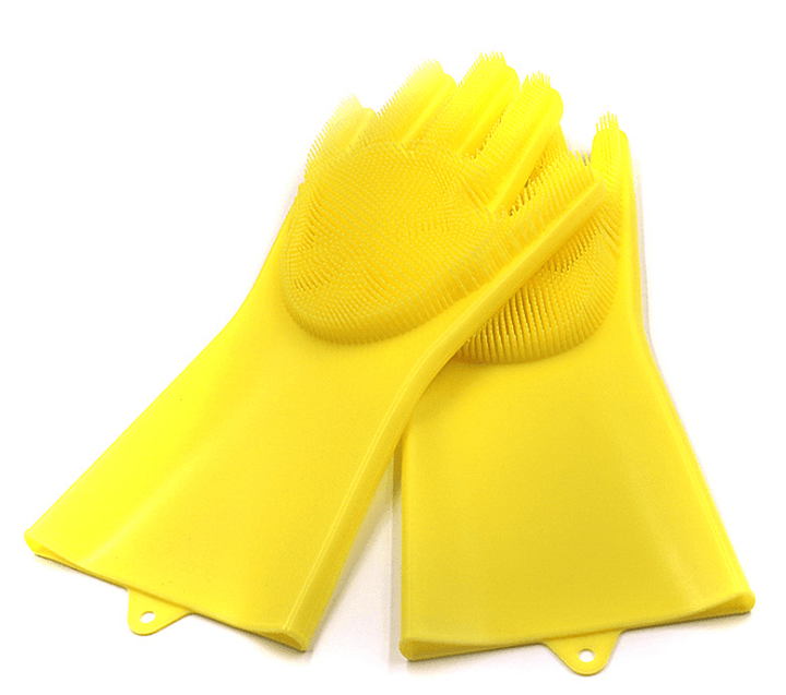 Silicone Heat-resistant Cleaning Brush Scrubbing Gloves - Mamofa Global Store