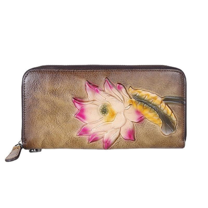 Retro Rub Colored Multiple Card Slots Long Ladies Wallet - Mamofa Global Store