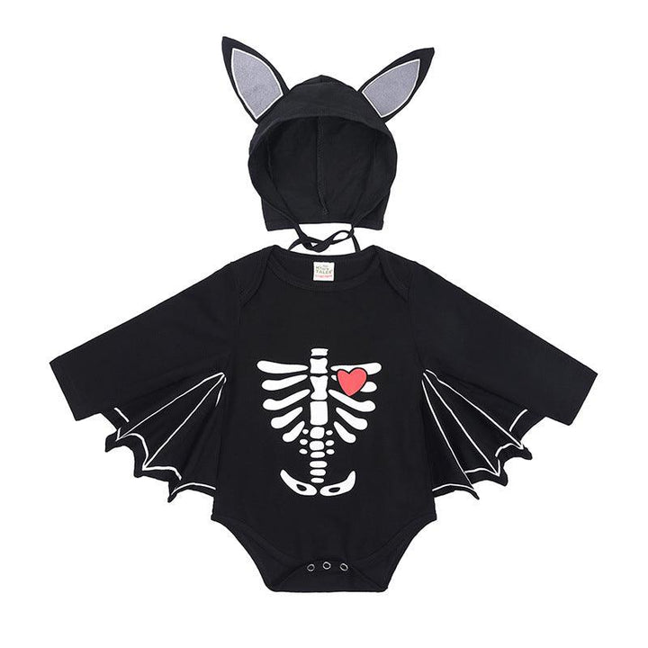 New Baby Halloween Long-sleeved Jumpsuit Pumpkin Letter Halloween Baby Jumpsuits Triangle Rompers - Mamofa Global Store