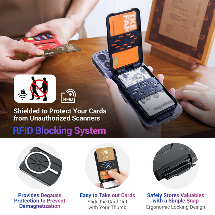 Magnetic Wallet Card Holder With RFID Blocking Functi - Mamofa Global Store