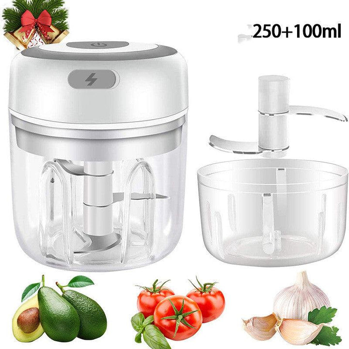 Mini Electric Garlic Chopper USB Charging Ginger Masher Machine Sturdy Durable Chili Vegetable Crusher Kitchen Tool - Mamofa Global Store