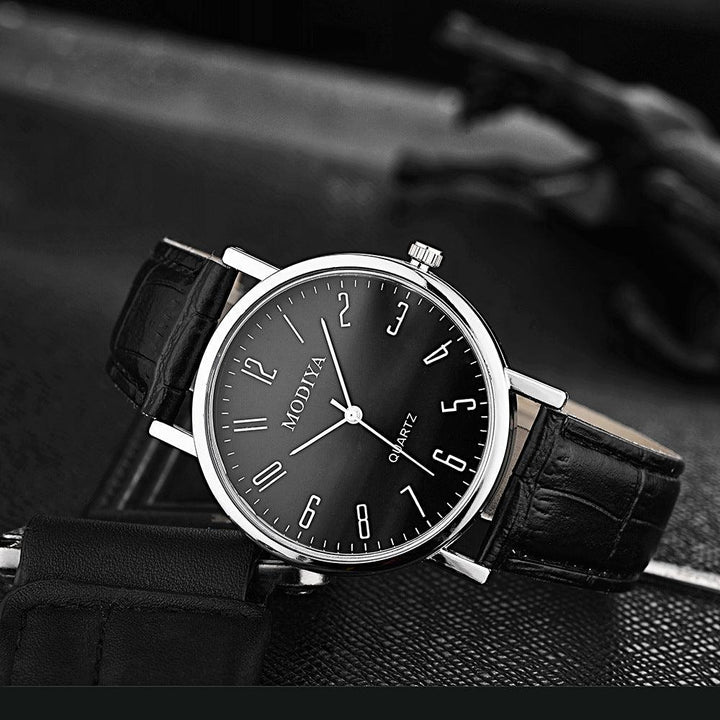 Simple Leather Belt Men's Quartz Watch - Mamofa Global Store