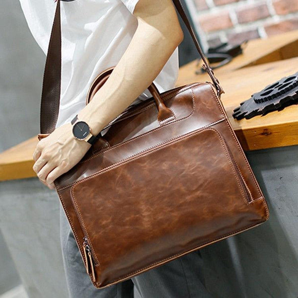 Genuine Leather New Men's Handbag - Mamofa Global Store