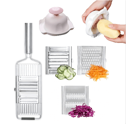 Stainless Steel Grater, Vegetable And Fruit Slicer, Peeler - Mamofa Global Store