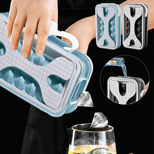 2in1 Portable Silicone Ice Ball Mold Ice Maker Water Bottle Ice Cube Mould Bottle Creative Ice Ball Diamond Curling Summer Kitchen Gadgets - Mamofa Global Store