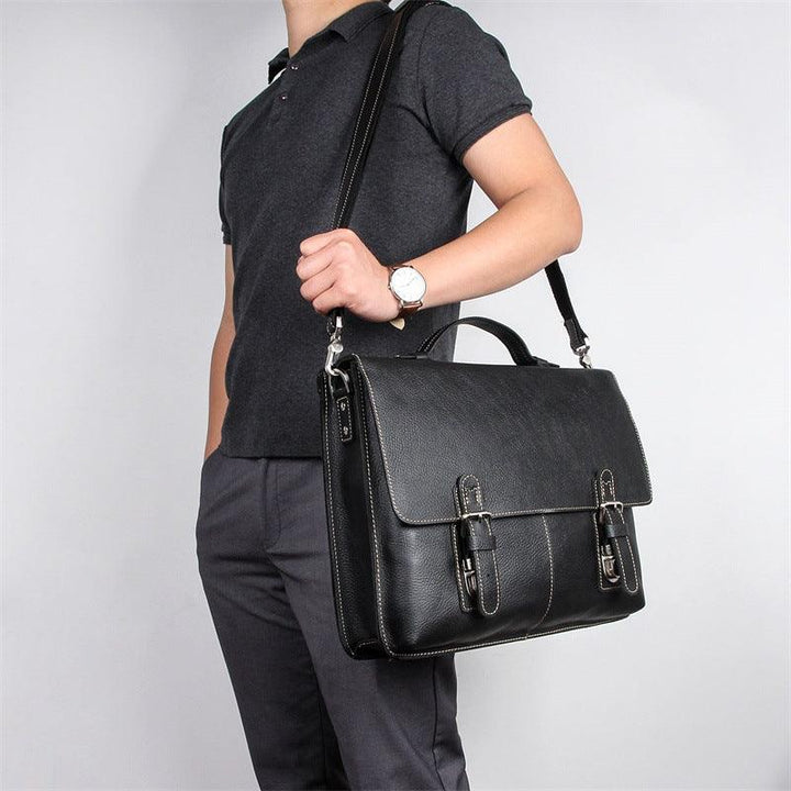 Men's Retro Casual Leather Business Briefcase - Mamofa Global Store