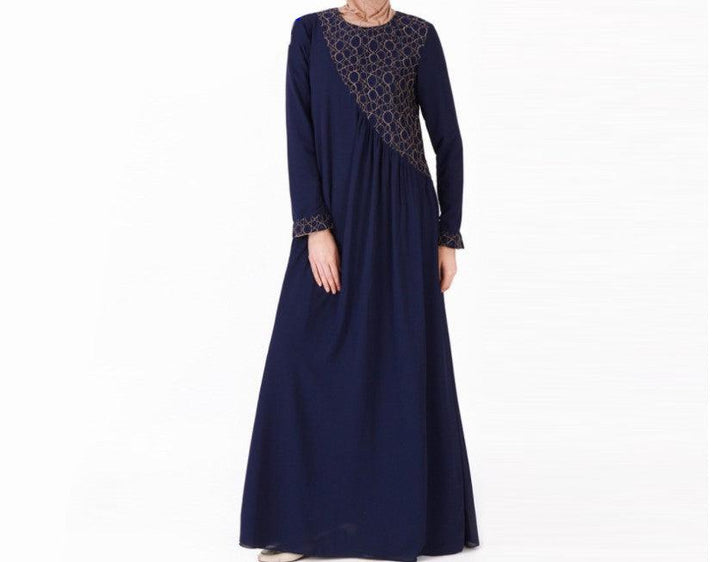 ABAYA Dubai Travel Long Sleeve Chiffon Dress - Mamofa Global Store