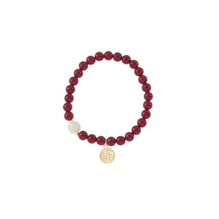 Women's Fashion Natural Cinnabar Lucky Beads Bracelet - Mamofa Global Store