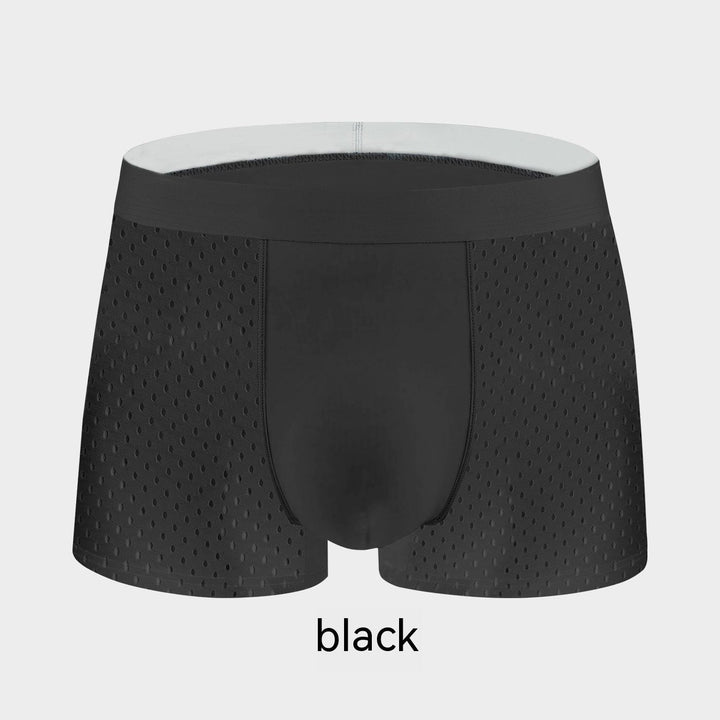 Men's Ice Silk Mesh See Through Breathable Boxer Briefs - Mamofa Global Store