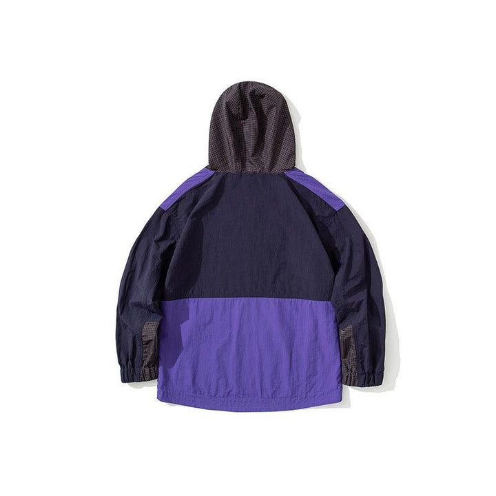 Men's Outdoor Function Colorblock Hood Shell Jacket - Mamofa Global Store