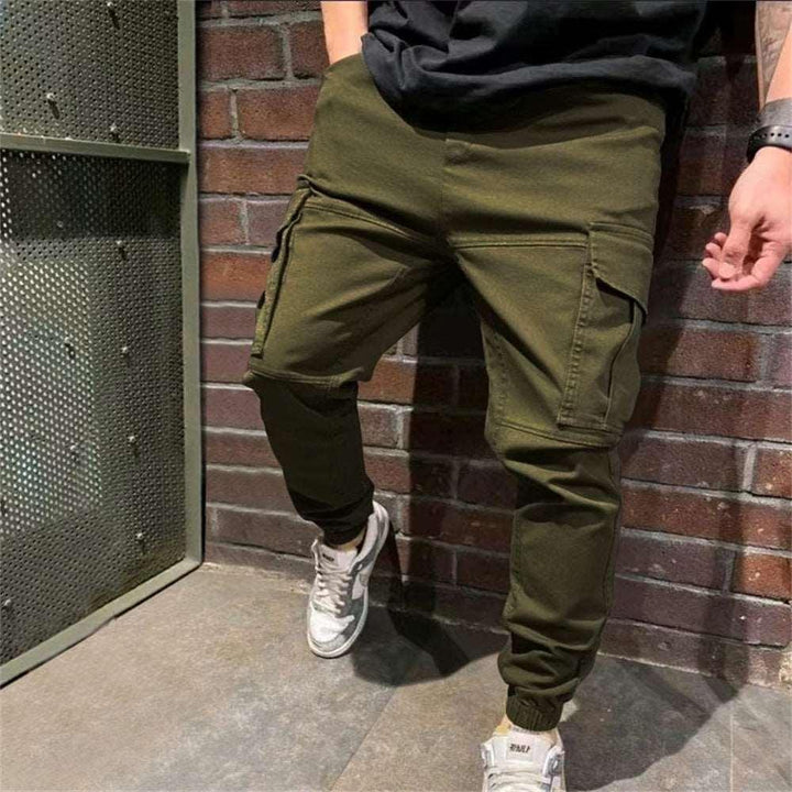 Mens Sports Pants With Pockets Casual Cargo Trousers - Mamofa Global Store