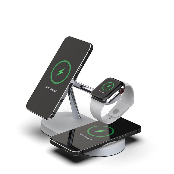 Three-in-one Smart Fast Charging 15W Fast Magnetic Wireless Charger - Mamofa Global Store