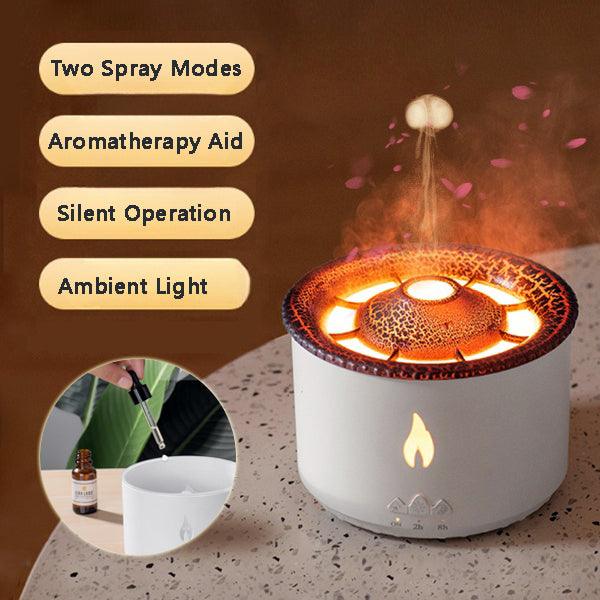 Creative Ultrasonic Essential Oil Humidifier Volcano Aromatherapy Machine Spray Jellyfish Air Flame Humidifier Diffuser - Mamofa Global Store